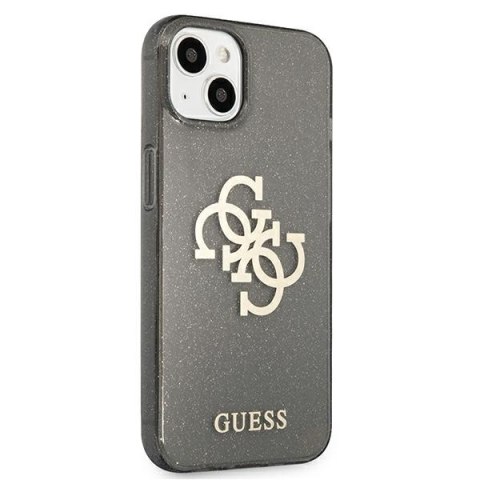 Etui na telefon iPhone 13 mini Guess czarne hardcase Glitter 4G