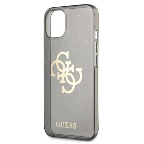 Etui na telefon iPhone 13 mini Guess czarne hardcase Glitter 4G