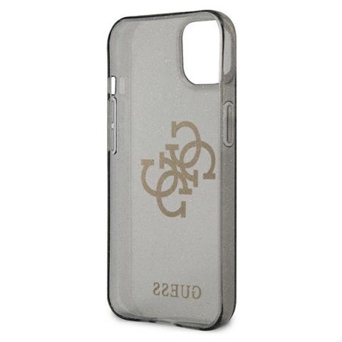 Etui na telefon iPhone 13 mini Guess czarne hardcase Glitter 4G