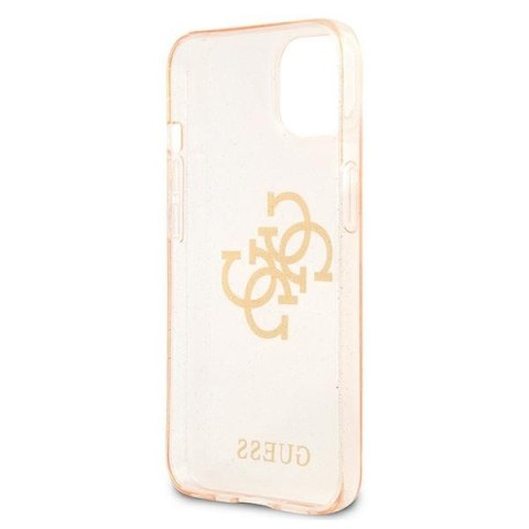 Etui na telefon iPhone 13 mini Guess złote hardcase Glitter 4G