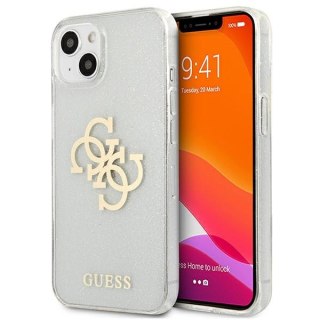 Etui Guess GUHCP13SPCUGL4GTR Apple iPhone 13 mini transparent hard case Glitter 4G Big Logo