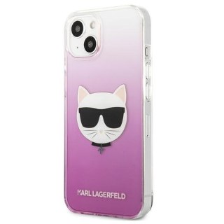 Etui na telefon iPhone 13 mini Karl Lagerfeld Choupette różowe