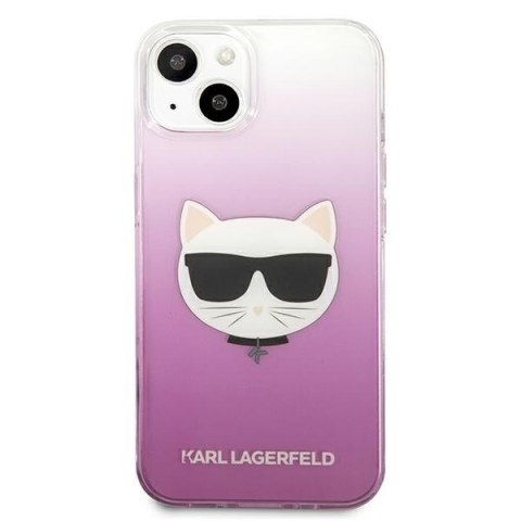 Etui na telefon iPhone 13 mini Karl Lagerfeld Choupette różowe