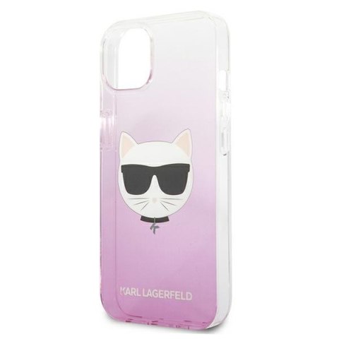 Etui na telefon iPhone 13 mini Karl Lagerfeld Choupette różowe