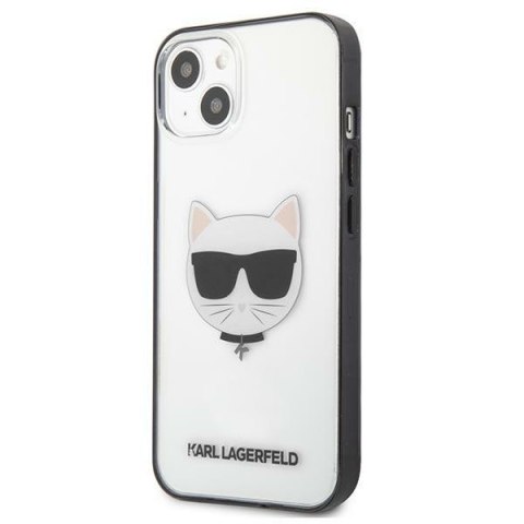 Etui na telefon iPhone 13 mini Karl Lagerfeld Choupette przezroczyste