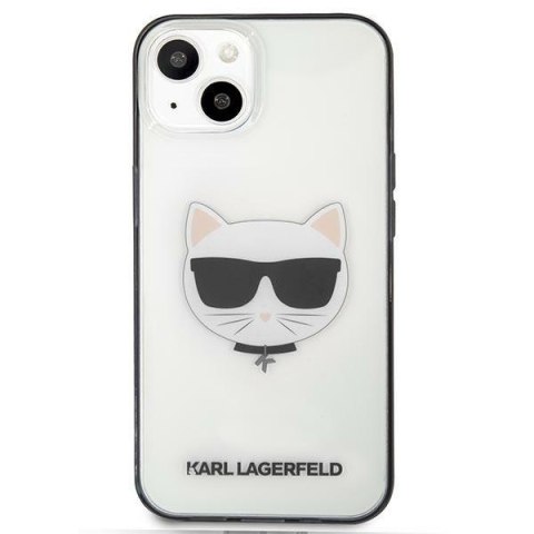 Etui na telefon iPhone 13 mini Karl Lagerfeld Choupette przezroczyste