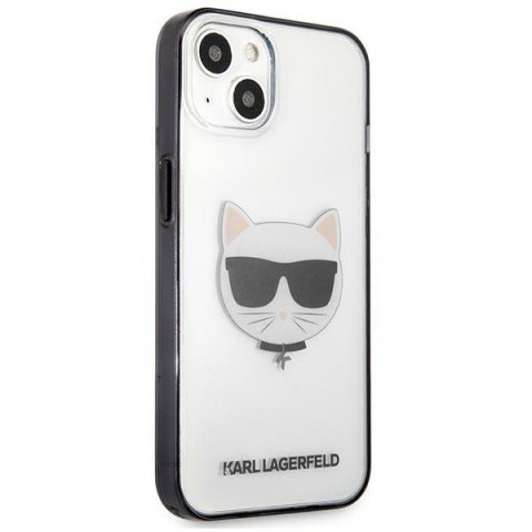 Etui na telefon iPhone 13 mini Karl Lagerfeld Choupette przezroczyste