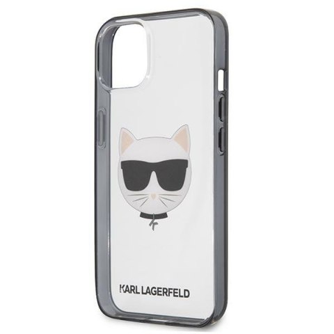 Etui na telefon iPhone 13 mini Karl Lagerfeld Choupette przezroczyste