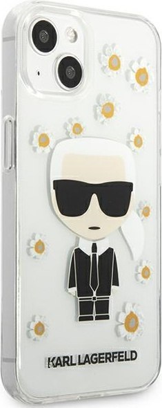 Etui na telefon iPhone 13 mini Karl Lagerfeld przezroczyste Flower