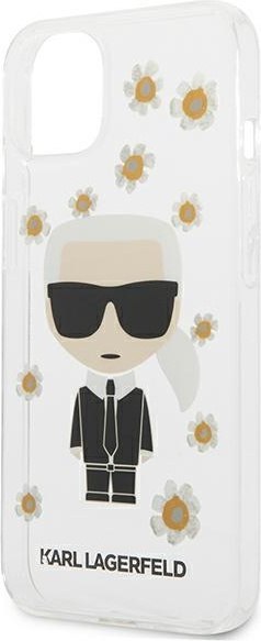 Etui na telefon iPhone 13 mini Karl Lagerfeld przezroczyste Flower