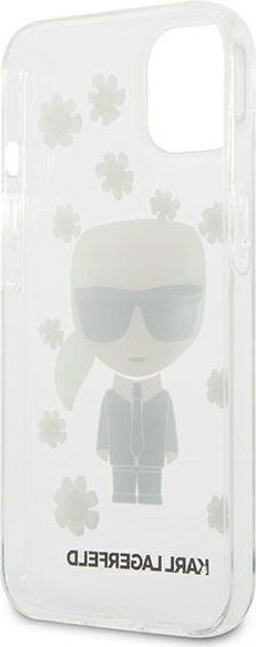 Etui na telefon iPhone 13 mini Karl Lagerfeld przezroczyste Flower