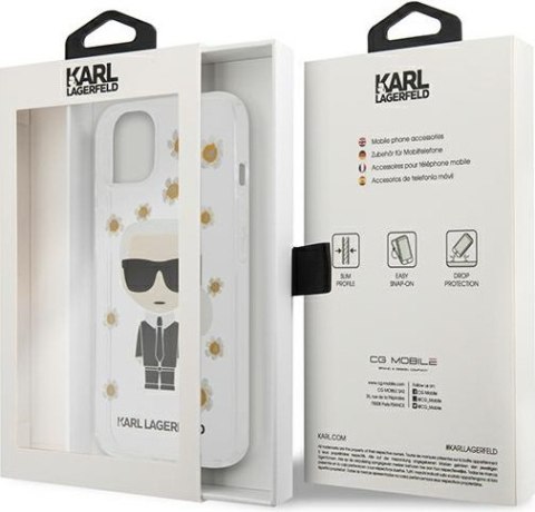 Etui na telefon iPhone 13 mini Karl Lagerfeld przezroczyste Flower