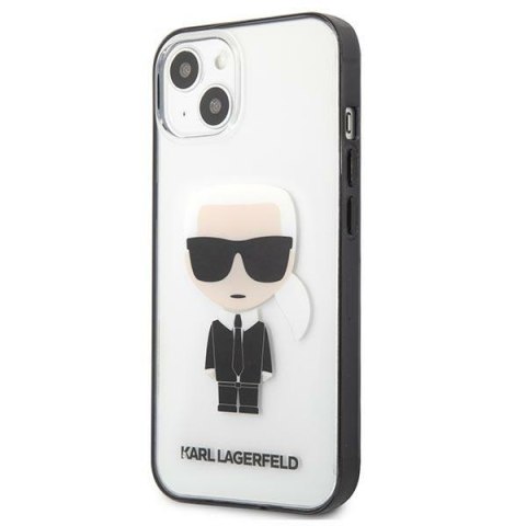 Etui na telefon iPhone 13 mini Karl Lagerfeld przezroczyste Ikonik Karl