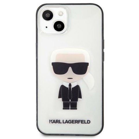 Etui na telefon iPhone 13 mini Karl Lagerfeld przezroczyste Ikonik Karl