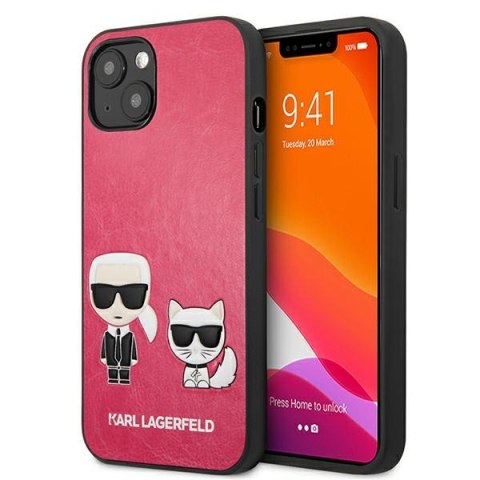 Etui na telefon iPhone 13 mini Karl Lagerfeld fuksja Ikonik Choupette