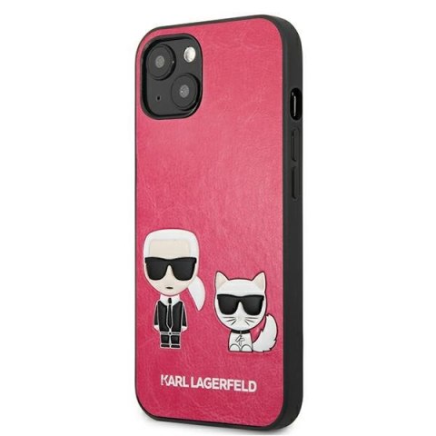 Etui na telefon iPhone 13 mini Karl Lagerfeld fuksja Ikonik Choupette