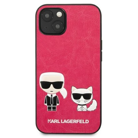 Etui na telefon iPhone 13 mini Karl Lagerfeld fuksja Ikonik Choupette