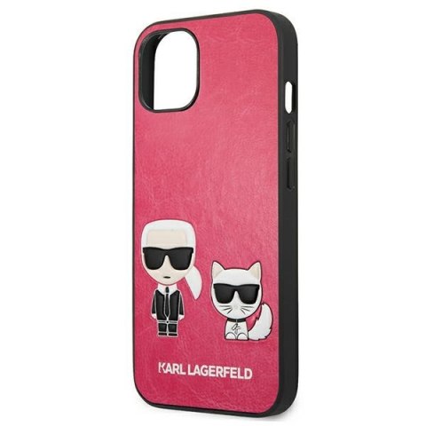 Etui na telefon iPhone 13 mini Karl Lagerfeld fuksja Ikonik Choupette