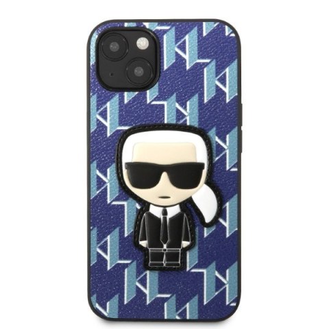 Etui na telefon iPhone 13 mini Karl Lagerfeld niebieskie Monogram