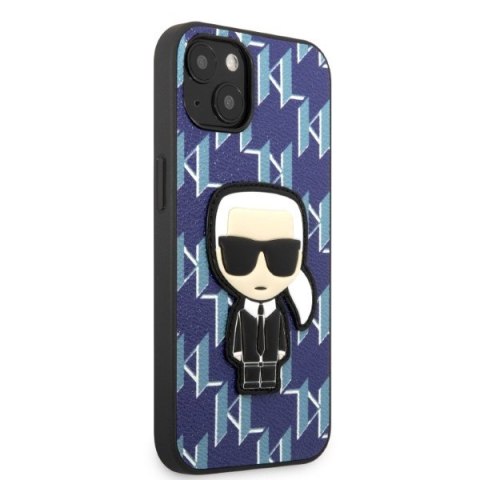 Etui na telefon iPhone 13 mini Karl Lagerfeld niebieskie Monogram