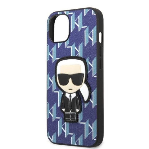 Etui na telefon iPhone 13 mini Karl Lagerfeld niebieskie Monogram