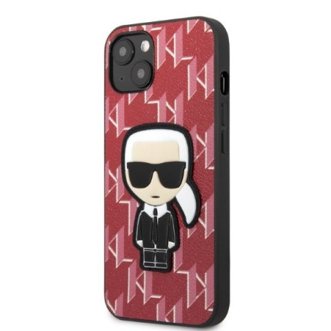 Etui na telefon iPhone 13 mini Karl Lagerfeld Monogram Ikonik Patch czerwone