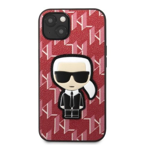 Etui na telefon iPhone 13 mini Karl Lagerfeld Monogram Ikonik Patch czerwone