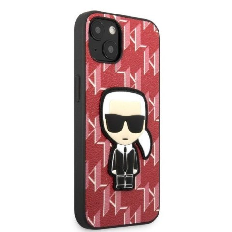 Etui na telefon iPhone 13 mini Karl Lagerfeld Monogram Ikonik Patch czerwone