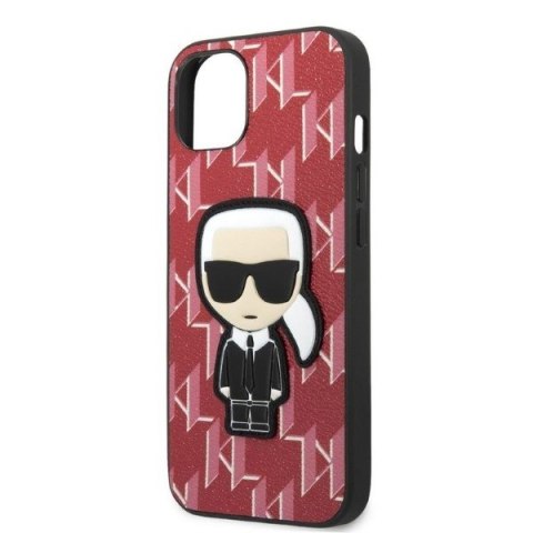 Etui na telefon iPhone 13 mini Karl Lagerfeld Monogram Ikonik Patch czerwone