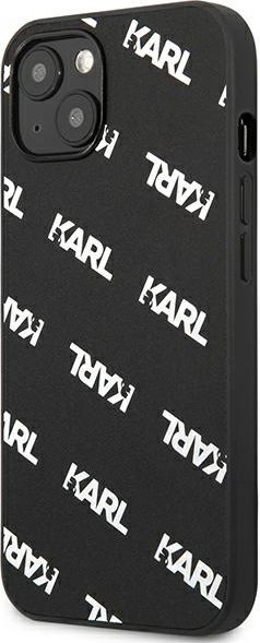 Etui na telefon iPhone 13 mini Karl Lagerfeld czarne Allover