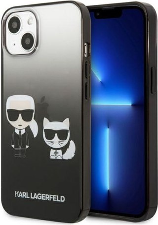 Etui na telefon iPhone 13 mini Karl Lagerfeld czarne Gradient Ikonik