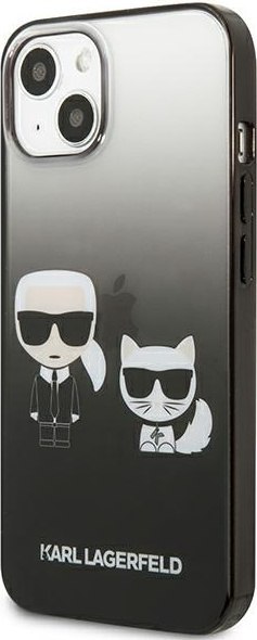 Etui na telefon iPhone 13 mini Karl Lagerfeld czarne Gradient Ikonik