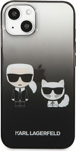 Etui na telefon iPhone 13 mini Karl Lagerfeld czarne Gradient Ikonik