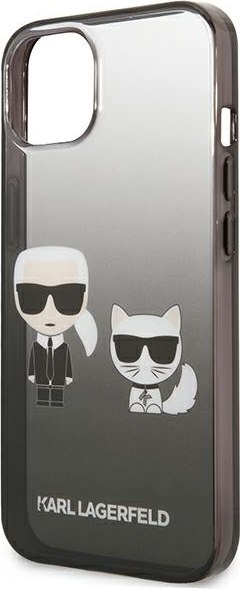 Etui na telefon iPhone 13 mini Karl Lagerfeld czarne Gradient Ikonik