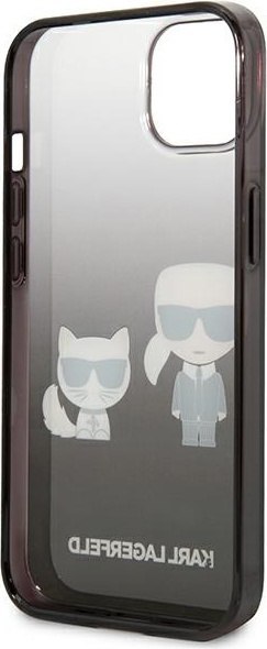 Etui na telefon iPhone 13 mini Karl Lagerfeld czarne Gradient Ikonik