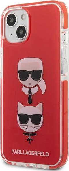 Etui na telefon iPhone 13 mini Karl Lagerfeld czerwone Karl&Choupette