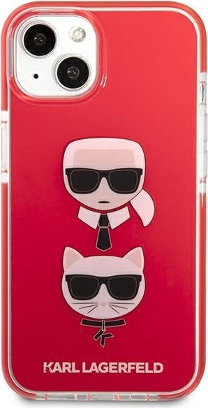 Etui na telefon iPhone 13 mini Karl Lagerfeld czerwone Karl&Choupette