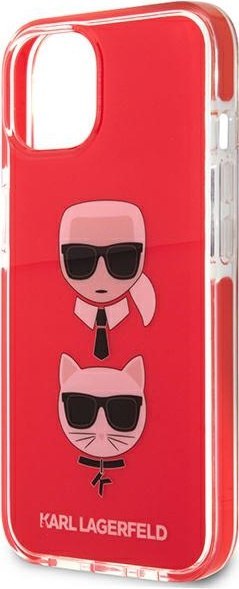 Etui na telefon iPhone 13 mini Karl Lagerfeld czerwone Karl&Choupette