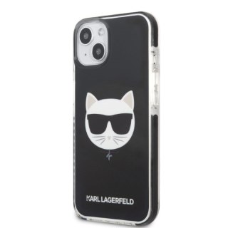 Etui na telefon iPhone 13 mini Karl Lagerfeld Choupette Head czarne