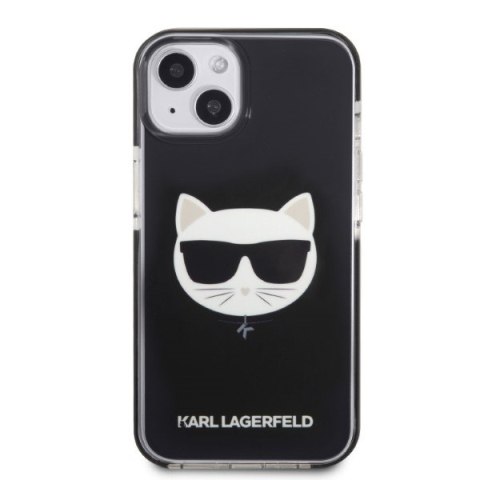 Etui na telefon iPhone 13 mini Karl Lagerfeld Choupette Head czarne