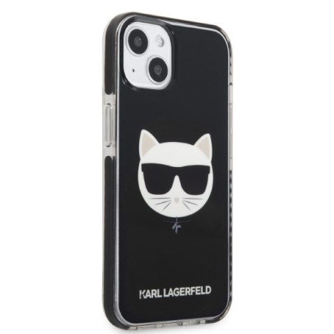 Etui na telefon iPhone 13 mini Karl Lagerfeld Choupette Head czarne