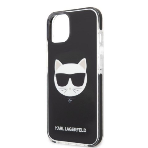 Etui na telefon iPhone 13 mini Karl Lagerfeld Choupette Head czarne