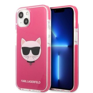 Etui na telefon iPhone 13 mini Karl Lagerfeld Choupette fuksja