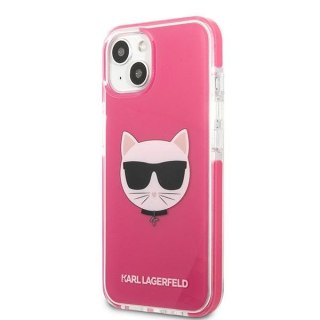 Etui na telefon iPhone 13 mini Karl Lagerfeld Choupette fuksja