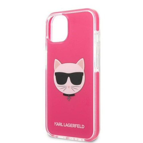 Etui na telefon iPhone 13 mini Karl Lagerfeld Choupette fuksja