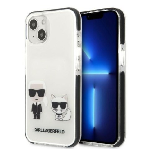 Etui na telefon iPhone 13 mini Karl Lagerfeld Karl&Choupette białe