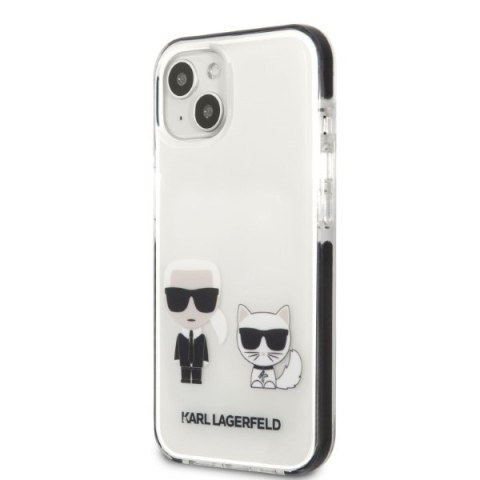 Etui na telefon iPhone 13 mini Karl Lagerfeld Karl&Choupette białe