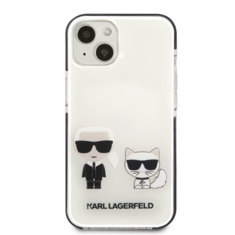 Etui na telefon iPhone 13 mini Karl Lagerfeld Karl&Choupette białe