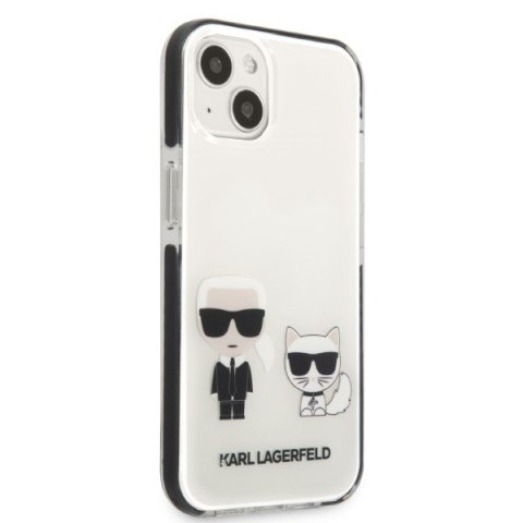 Etui na telefon iPhone 13 mini Karl Lagerfeld Karl&Choupette białe