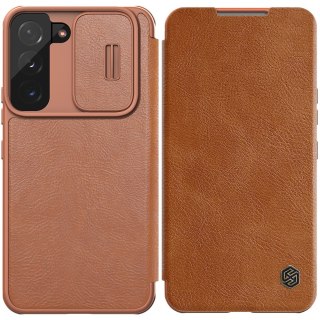 Etui na telefon Samsung Galaxy S22+ Nillkin Qin Leather Pro brązowe